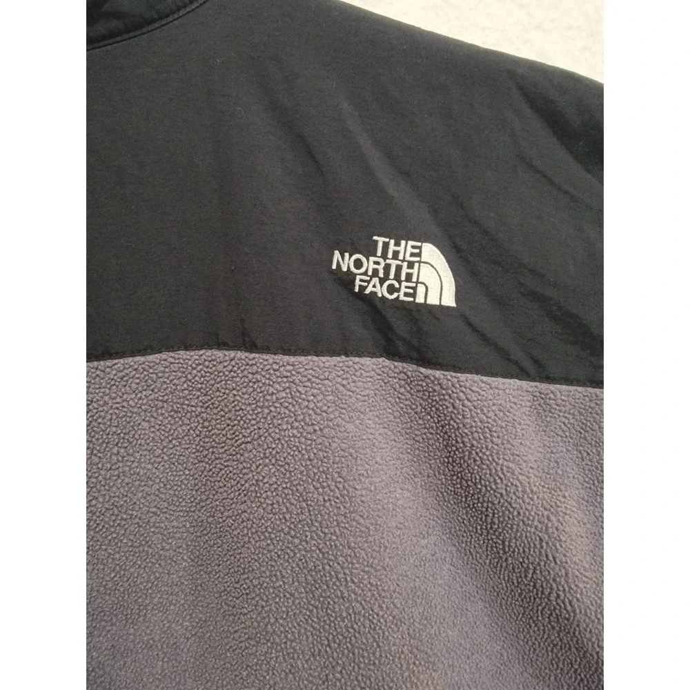 The North‎ Face Denali Vest Mens XXL Black Gray Fleece Full Zip Polartec Jacket